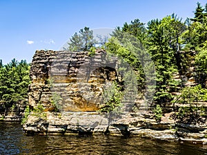 Wisconsin Dells river rock formation photo