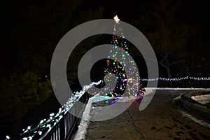 Wisconsin dells tree of light downtown tree