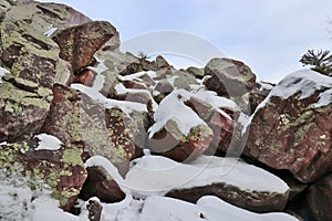 Wisconsin ice age nature background.