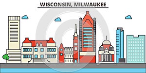 Wisconsin, Milwaukee City.City skyline