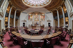 Wisconsin Senate Chamber fisheye view