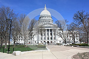 Wisconsin State Capital in Madison, WI in Spring