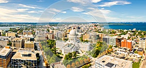 Wisconsin State Capitol and Madison skyline photo