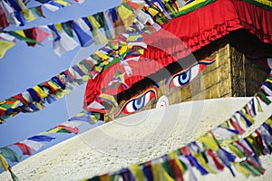 Wisdom eyes, Bodhnath, Nepal