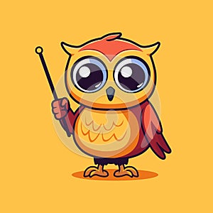 wisdom owl cute cartoon illustrations