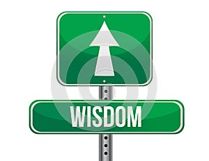 Wisdom road sign illustration design