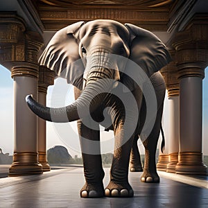 A wise elephant superhero with a majestic presence, protecting the animal kingdom4