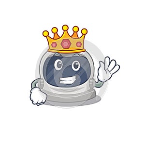 A Wise King of astronaut helmet mascot design style