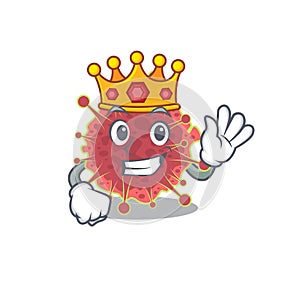 A Wise King of coronaviridae mascot design style