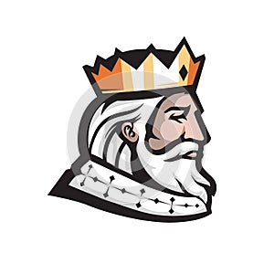 Wise King Head Mascot