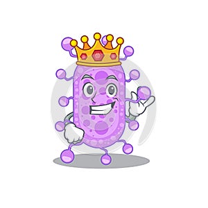 A Wise King of mycobacterium mascot design style