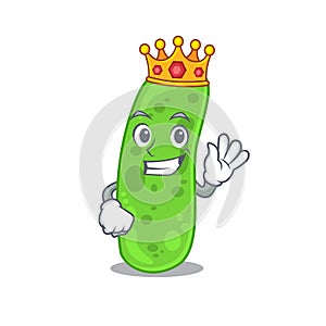 A Wise King of propioni bacteia mascot design style