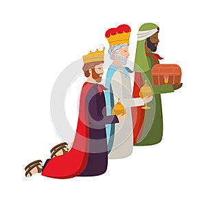 Wise kings down on my knees manger characters