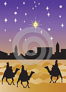 Wise men arrive Bethlehem