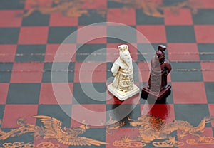 Wise old men Chinese chess pieces