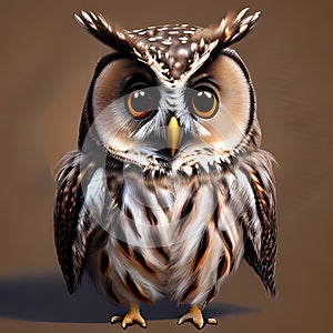 Wise owl, symbol of education, cute illustration for use on educational materials or educational websites ai Generated, generative