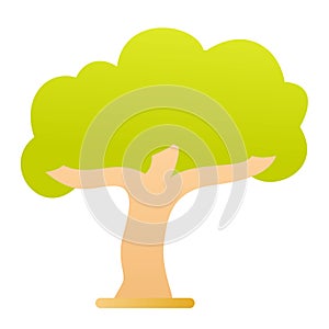 Wise wisdome tree calm relax single isolated icon with smooth style