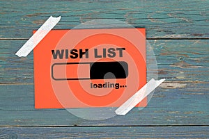 Wish list loading on paper