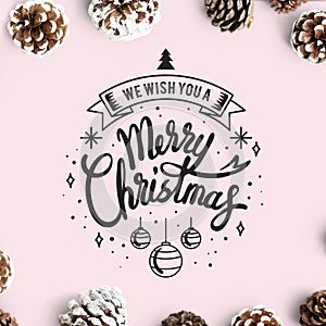 We wish you a Merry Christmas card mockup