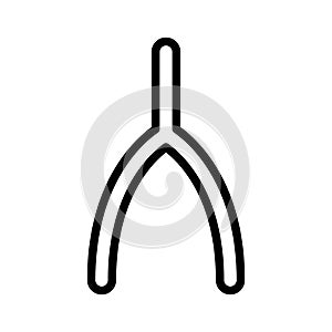 Wishbone icon, Thanksgiving related vector