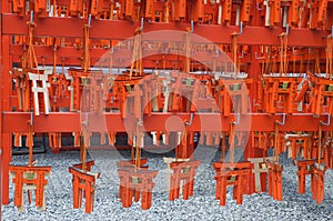 Wishes on Little Tori gates amulets, Japan