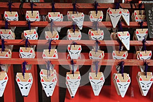 Wishing Fox Face at Fushimi Inari Shrine