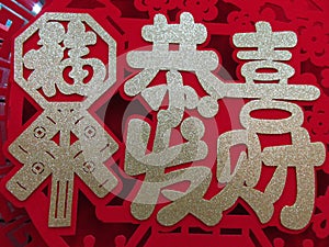 Wishing You Prosperity In The Coming Year Chinese Lunar New Year greetings display