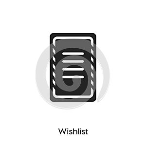 Wishlist icon vector. wishlist icon vector symbol illustration. Modern simple vector icon for your design.