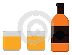 Wiskey bottle, icon