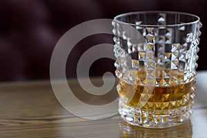 Wiskey in glass.