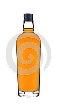 Wisky bottle on white