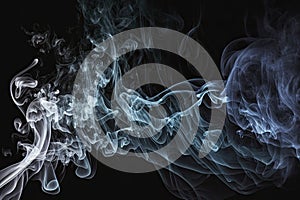 Wisp of Smoke on Black Background