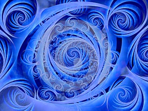 Wispy Blue Spirals Pattern photo