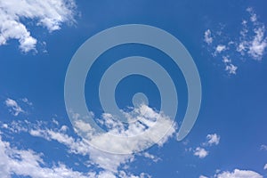 Cirrus Clouds Blue Sky Bright Sunny Day