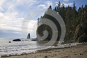 Wispy Clouds Along Washington Coast