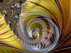 Wispy Gold Spirals Patterns