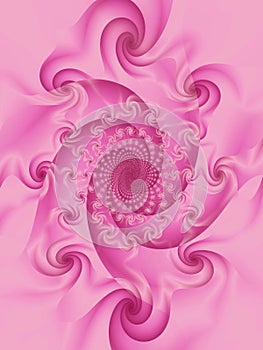 Wispy Swirls Spirals In Pink