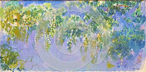 Wisteria, Etude de glycine, by French impressionist painter Claude Monet