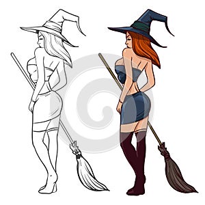 Witch with broom2