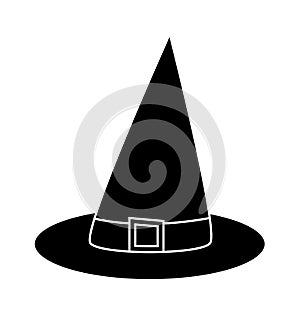 Witch broom outline cartoon vector symbol icon design. Beautiful