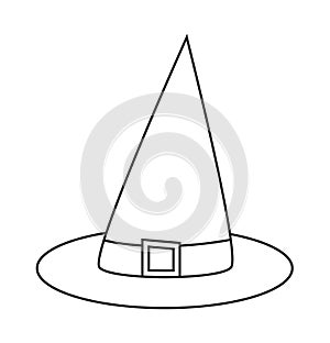 Witch broom outline cartoon vector symbol icon design. Beautiful