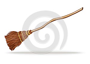 Witch broom. Vector cartoon symbol icon design photo