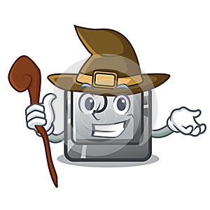 Witch button O in the cartoon shape