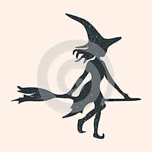 witch character silhouette. vector format