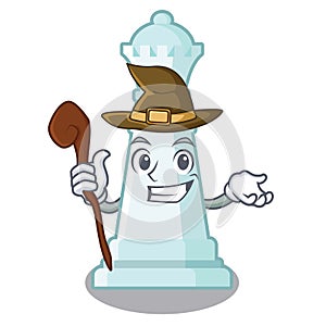 Witch chess queen in the cartoon shape photo