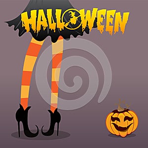 Witch girl - Halloween background