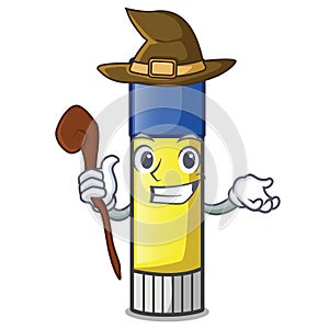 Witch glue stick isolated on the mascot