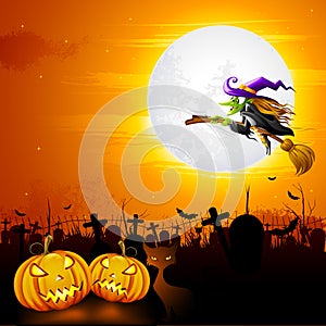 Witch in Halloween Night