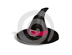 Witch hat isolated on white.