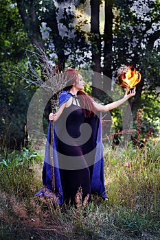 Witch holding a fireball